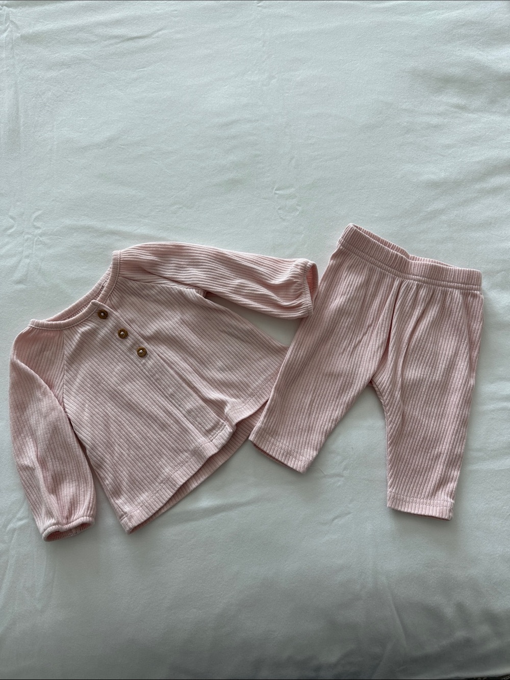 Carter's Ribbed Two-Piece Set - Pale Pink